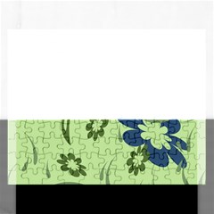 Folk Flowers Print Floral Pattern Ethnic Art Rectangular Jigsaw Puzzl by Eskimos