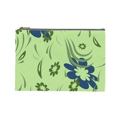 Folk Flowers Print Floral Pattern Ethnic Art Cosmetic Bag (large) by Eskimos