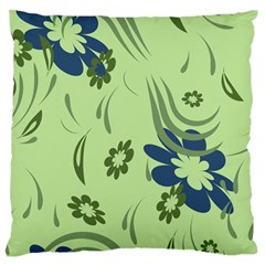 Folk Flowers Print Floral Pattern Ethnic Art Large Flano Cushion Case (one Side) by Eskimos