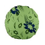 Folk flowers print Floral pattern Ethnic art Standard 15  Premium Flano Round Cushions Back