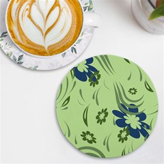 Folk Flowers Print Floral Pattern Ethnic Art Uv Print Round Tile Coaster by Eskimos