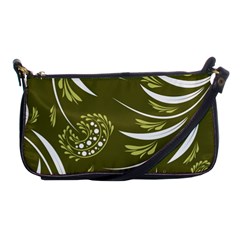 Folk Flowers Print Floral Pattern Ethnic Art Shoulder Clutch Bag by Eskimos