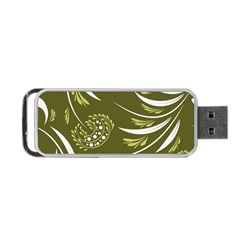 Folk Flowers Print Floral Pattern Ethnic Art Portable Usb Flash (one Side) by Eskimos