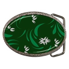 Folk Flowers Print Floral Pattern Ethnic Art Belt Buckles by Eskimos