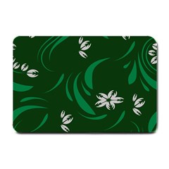 Folk Flowers Print Floral Pattern Ethnic Art Small Doormat  by Eskimos