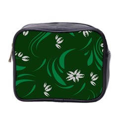 Folk Flowers Print Floral Pattern Ethnic Art Mini Toiletries Bag (two Sides) by Eskimos