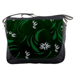 Folk Flowers Print Floral Pattern Ethnic Art Messenger Bag by Eskimos