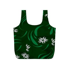 Folk Flowers Print Floral Pattern Ethnic Art Full Print Recycle Bag (s) by Eskimos