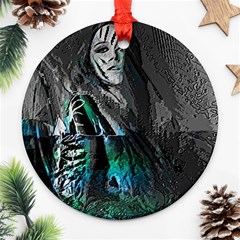 Glitch Witch Ornament (round) by MRNStudios