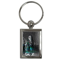 Glitch Witch Key Chain (rectangle) by MRNStudios