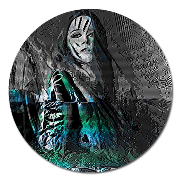 Glitch Witch Magnet 5  (Round)