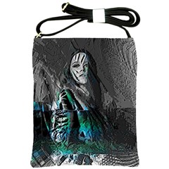 Glitch Witch Shoulder Sling Bag by MRNStudios