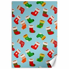 Christmas Socks Canvas 12  X 18  by SychEva