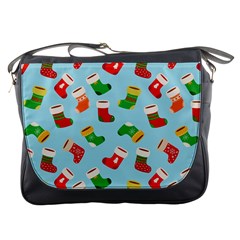 Christmas Socks Messenger Bag by SychEva