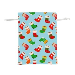 Christmas Socks Lightweight Drawstring Pouch (m) by SychEva