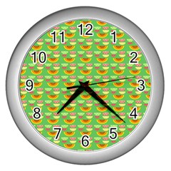 Fruits Wall Clock (silver)