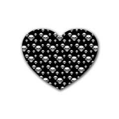 Skullmusician Rubber Heart Coaster (4 Pack) by Sparkle