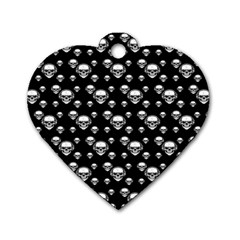 Skullmusician Dog Tag Heart (one Side) by Sparkle