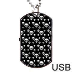 Skullmusician Dog Tag Usb Flash (one Side) by Sparkle