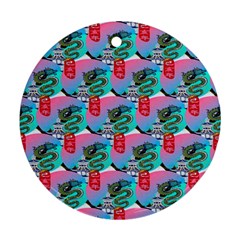 Retro Snake Ornament (round) by Sparkle