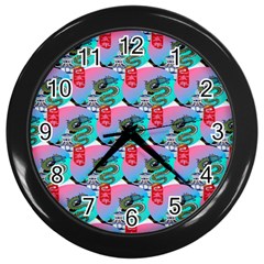 Retro Snake Wall Clock (black) by Sparkle