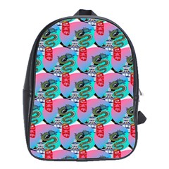 Retro Snake School Bag (large) by Sparkle