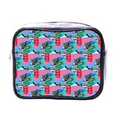 Retro Snake Mini Toiletries Bag (one Side) by Sparkle