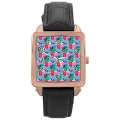 Retro Snake Rose Gold Leather Watch  by Sparkle