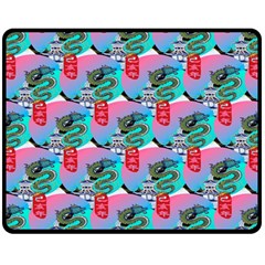 Retro Snake Double Sided Fleece Blanket (medium)  by Sparkle