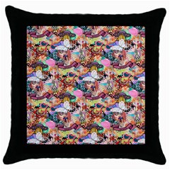 Retro Color Throw Pillow Case (Black)