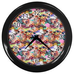 Retro Color Wall Clock (Black)