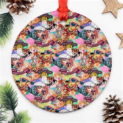 Retro Color Round Ornament (Two Sides)