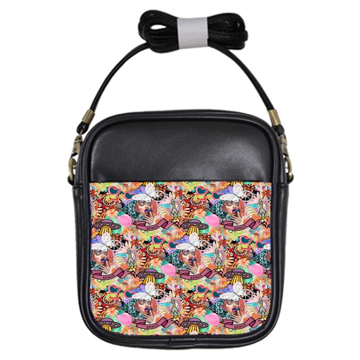 Retro Color Girls Sling Bag