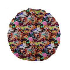 Retro Color Standard 15  Premium Round Cushions