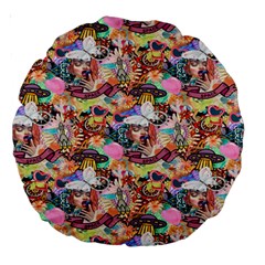 Retro Color Large 18  Premium Round Cushions