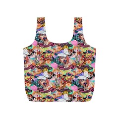 Retro Color Full Print Recycle Bag (S)