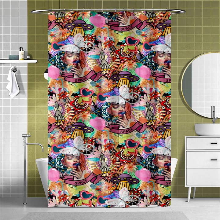 Retro Color Shower Curtain 48  x 72  (Small) 