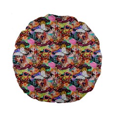 Retro Color Standard 15  Premium Flano Round Cushions