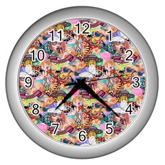 Retro Color Wall Clock (silver) by Sparkle