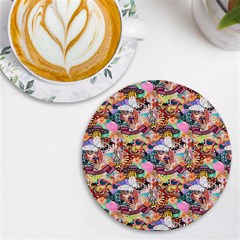 Retro Color Uv Print Round Tile Coaster