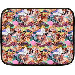 Retro Color Double Sided Fleece Blanket (mini)  by Sparkle