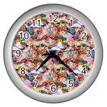 Retro Color Wall Clock (Silver) Front