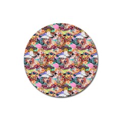 Retro Color Magnet 3  (round) by Sparkle