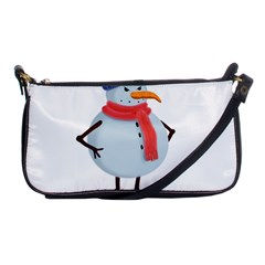 Angry Snowman Shoulder Clutch Bag by SychEva