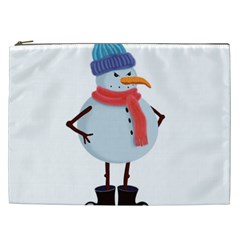 Angry Snowman Cosmetic Bag (xxl) by SychEva