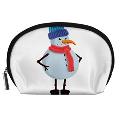 Angry Snowman Accessory Pouch (large) by SychEva