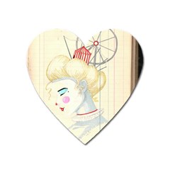 Clown Maiden Heart Magnet by Limerence