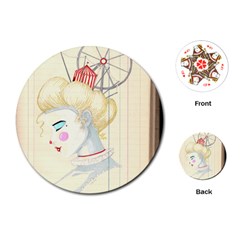 Clown Maiden Playing Cards Single Design (round)