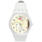 clown maiden Round Plastic Sport Watch (M) Front