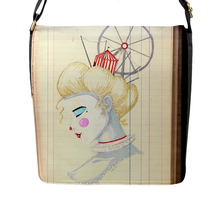 clown maiden Flap Closure Messenger Bag (L)